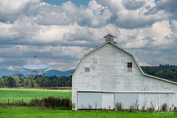 Barn and Green Bank Satellite Dish (2024)