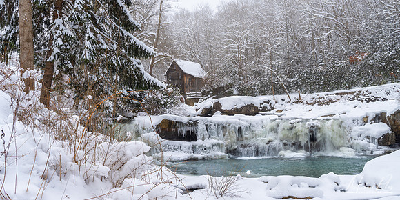 Glade Creek Mill Winter Pano (2024)