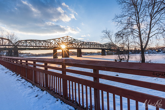 Winter Sunset Over a Frozen Ohio (2025)