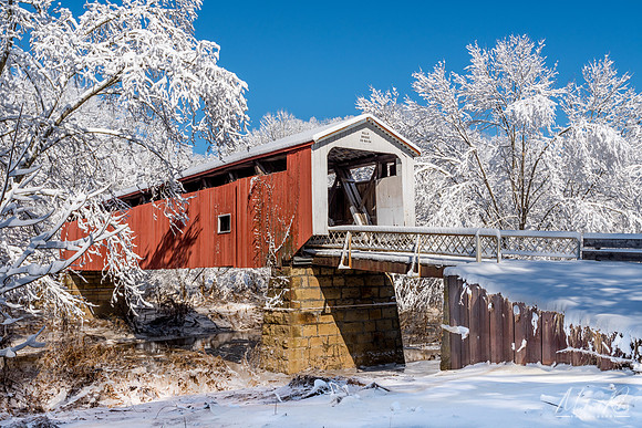 Hills Creek Covered Bridge Winter (2015)
