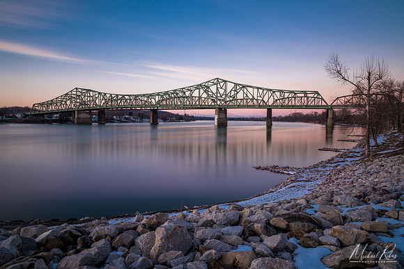 Winter Evening on the Ohio River (2016)