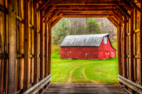 Covered Bridge and Red Barn (2016)
