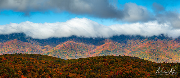 Black Mountain Range Covered in Fog (2021)