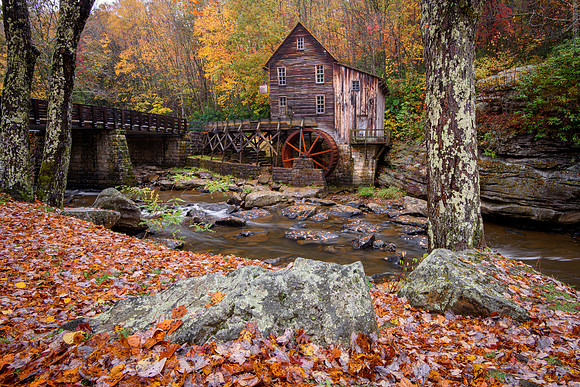 Glade Creek Mill and Fallen Leaves (2016)