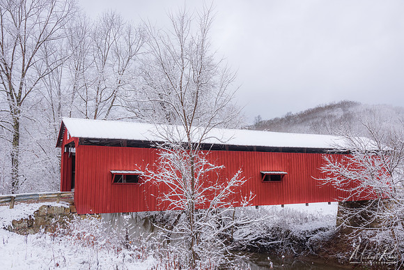 Shinn Covered Bridge and Fresh Snow (2020)
