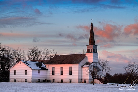 Country Church Winter Evening (2021)