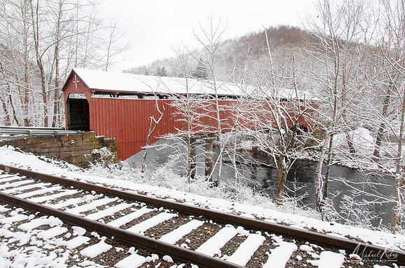 Carollton Covered Bridge in Winter (2013)