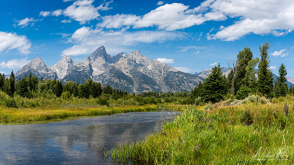 Grand Tetons from Schwabacher Landing (2024)