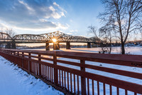 Winter Sunset Over a Frozen Ohio (2025)