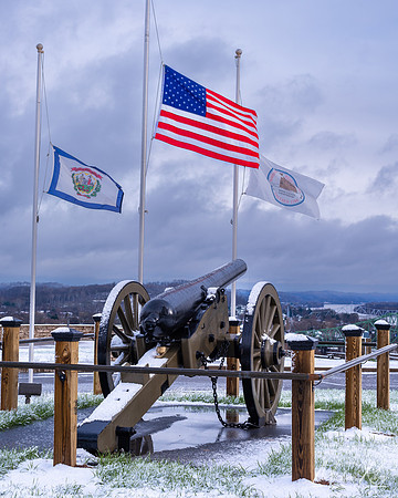 Cannon at Fort Boreman on Winter Day (2022)